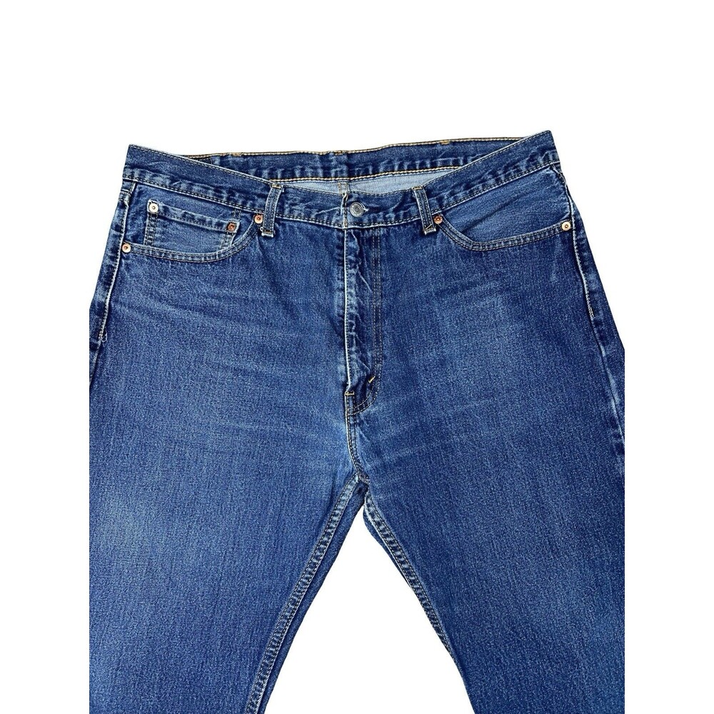 Levis 505 Jeans Mens Size 40x30 Blue Classic Straight Fit Denim Cotton Durable - Picture 5 of 12
